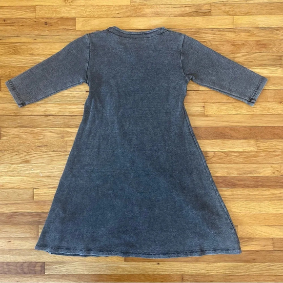 4/$25 HADAS by KIDICHIC Gray A-Line Dress 3/4 Sleeve Knee Length Size 10 - Picture 2 of 5